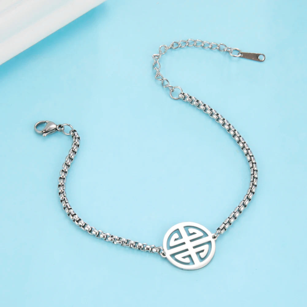Unift Original Geld Amulett Armband auf Hand Mann Frauen Edelstahl Kette Armband chinesische Glück Reichtum Talisman Schmuck Geschenk