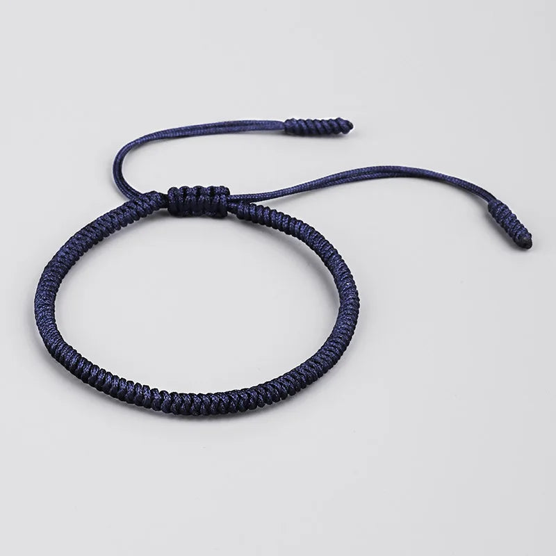 Tibetisch-buddhistische Liebe, Glücksbringer, tibetischer Faden, Armbänder und Armreifen für Damen und Herren, handgefertigte Knoten, Budda-Seil-Armband