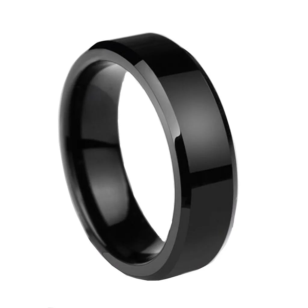 8mm Mode Edelstahl Ringe Für Männer Punk Vintage Matt Gebürstet Hochzeit Engagement Band Unisex Schmuck Männer Geschenk