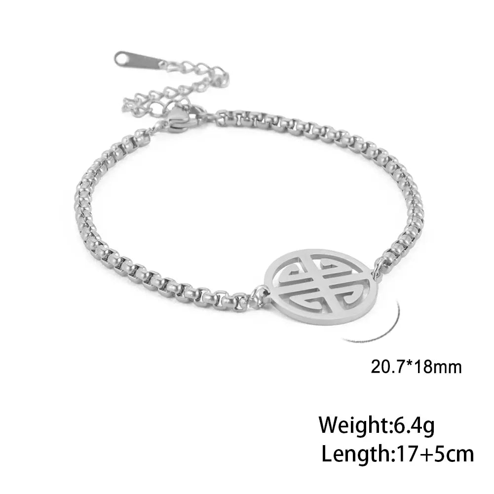 Unift Original Geld Amulett Armband auf Hand Mann Frauen Edelstahl Kette Armband chinesische Glück Reichtum Talisman Schmuck Geschenk