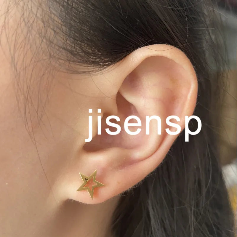 100% Tiny Star Edelstahl Anhänger Halsketten für Frauen Geburtstag Schmuck Einfache Crescent Moon Ohrringe Schmuck Dropshipping