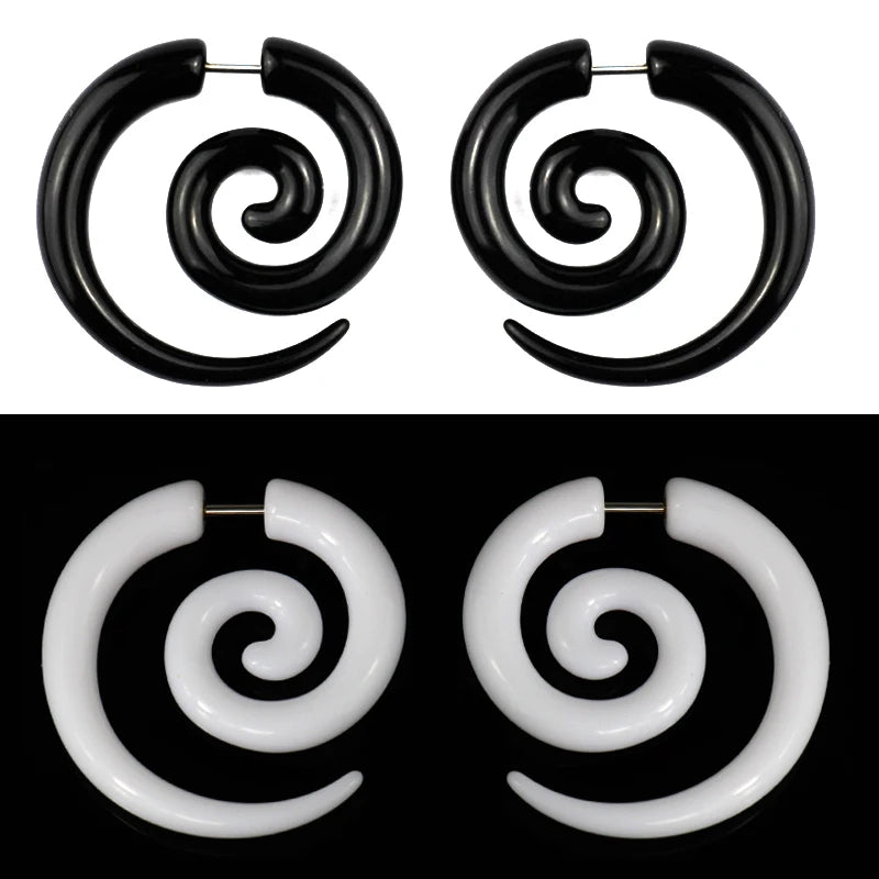 1 Paar Acryl Fake Plug Tunnel Faux Ohr Taper Messgeräte Twist Wing Ohrstecker Cheater Keil Expander Piercing Körperschmuck