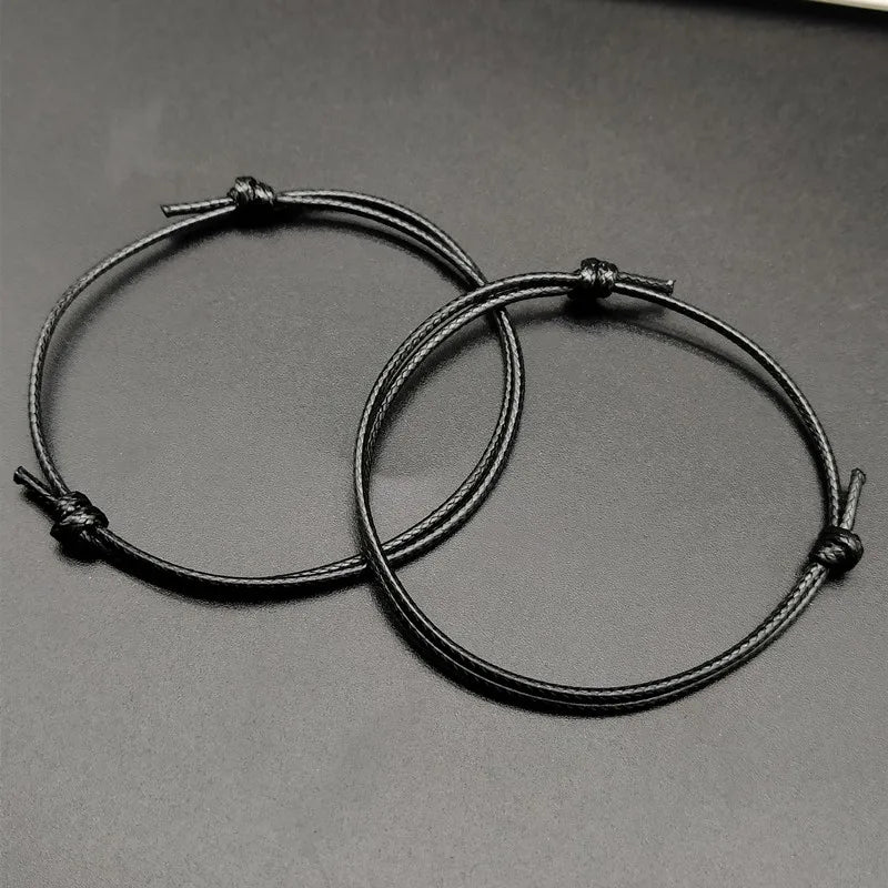 2020 mode Seil Glück Armband Für Männer Frauen Einfache Rot Schwarz Farbe Einstellbare Hand Schmuck Geschenk Für Freund Großhandel Schmuck