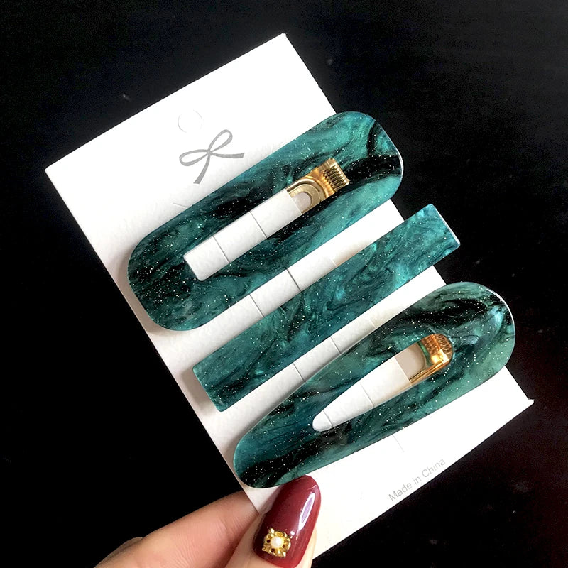 Neue 3 stücke Set Mode Acryl Haar Clip Für Frauen Koreanische Trendy Geometrische Haar Berrettes Mädchen Haar Zubehör Hairgrip Großhandel