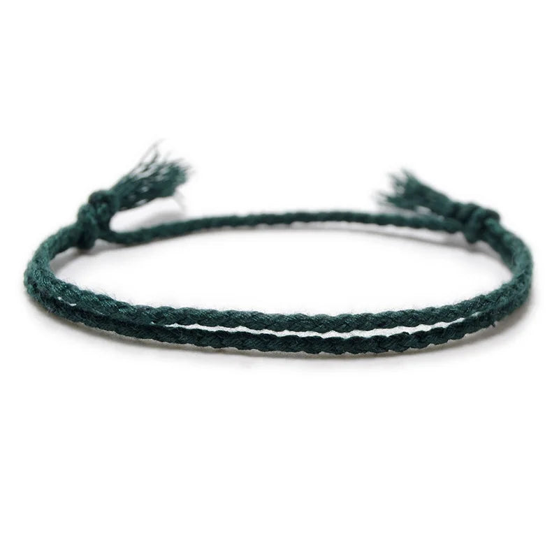 13 arten Böhmischen Einfache Feste Farbe Hand-Made Woven Armband Sonnenschein Strand Göttin Glück Seil Paar Armbänder Großhandel