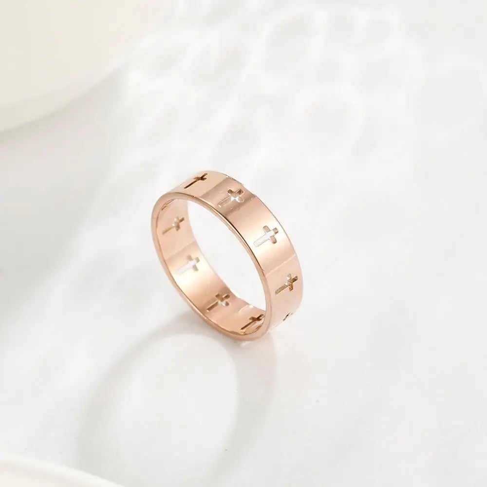 Skyrim Hohlkreuz Herrenring Damen Supernatural Jesus Edelstahl Verlobungsring Paar 2025, Schmuck, Jahrestagsgeschenke