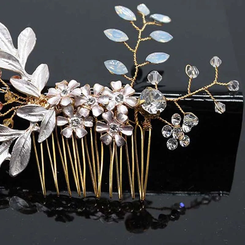 Braut Haar Zubehör Kristall Peals Haar Kämme Hochzeit Haar Clips Zubehör Schmuck Handgemachte Frauen Haar Ornamente Kopfschmuck