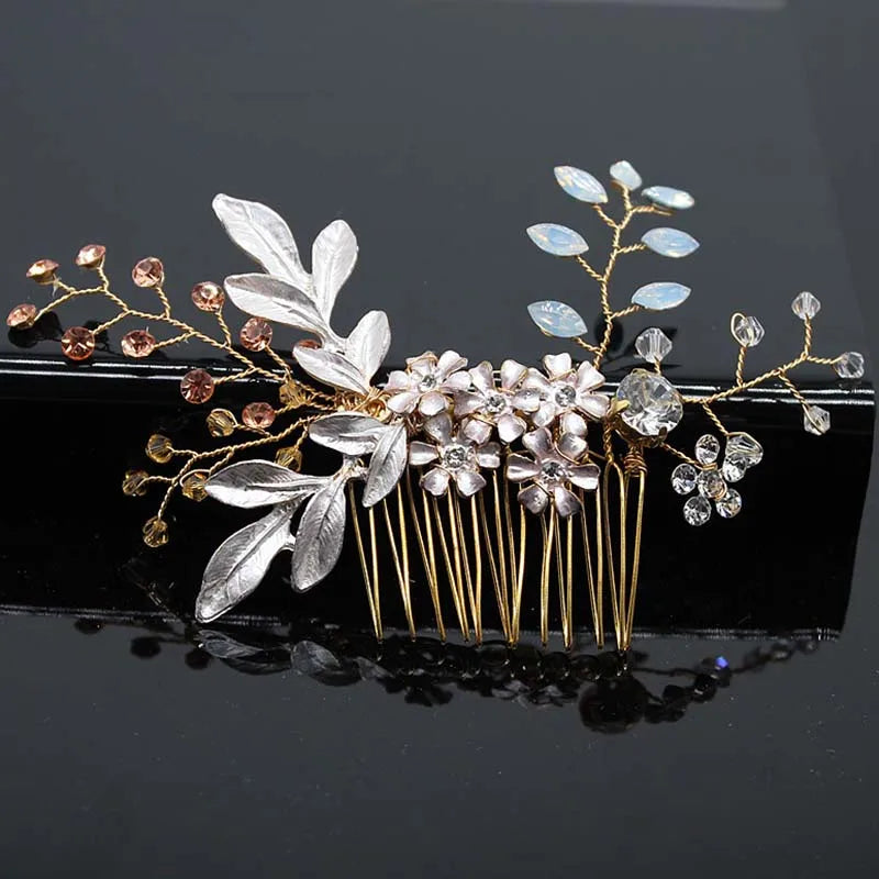 Braut Haar Zubehör Kristall Peals Haar Kämme Hochzeit Haar Clips Zubehör Schmuck Handgemachte Frauen Haar Ornamente Kopfschmuck