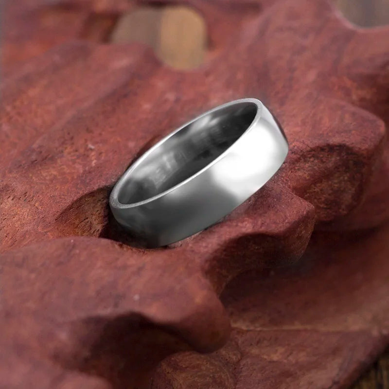 Klassische 6 mm Edelstahl-Eheringe, einfache Ringe für Paare, bequeme Passform, US-Größe 7 bis 11