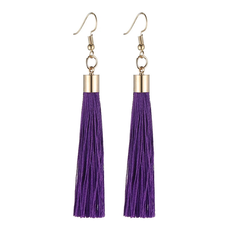 LOVBEAFAS Fringe Quaste Ohrringe Für Frauen Gold Farbe Vintage Lange Tropfen Baumeln Ohrringe Mode Hochzeit Schmuck Party Geschenk