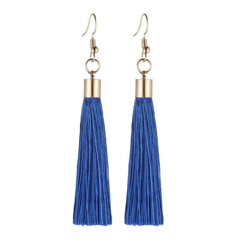 LOVBEAFAS Fringe Quaste Ohrringe Für Frauen Gold Farbe Vintage Lange Tropfen Baumeln Ohrringe Mode Hochzeit Schmuck Party Geschenk