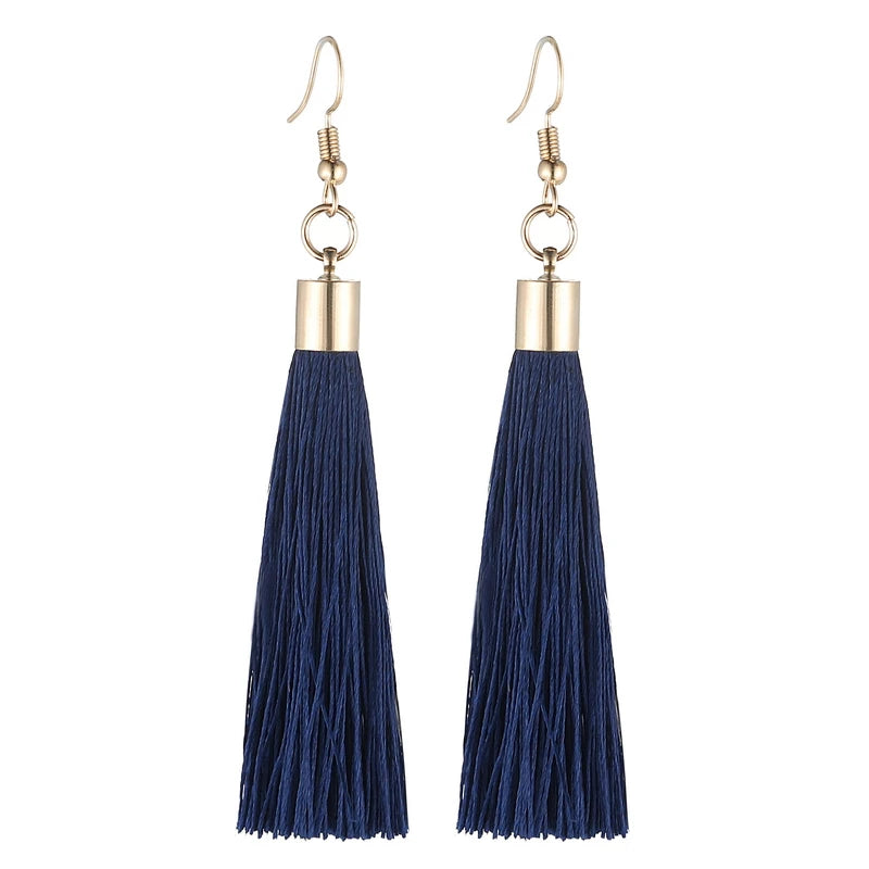 LOVBEAFAS Fringe Quaste Ohrringe Für Frauen Gold Farbe Vintage Lange Tropfen Baumeln Ohrringe Mode Hochzeit Schmuck Party Geschenk