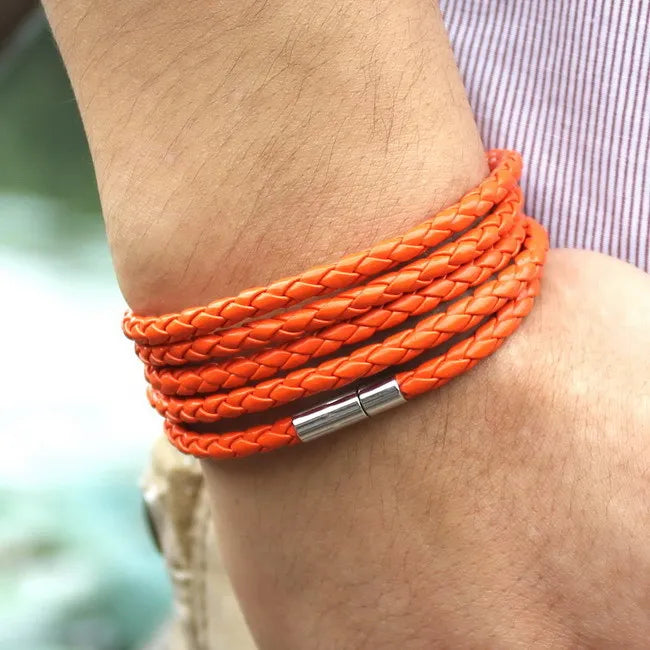 XQNI Marke schwarz Retro Wrap langes Lederarmband Männer Armreifen Mode sproty Kettenverbindung männliches Bettelarmband mit 5 Runden