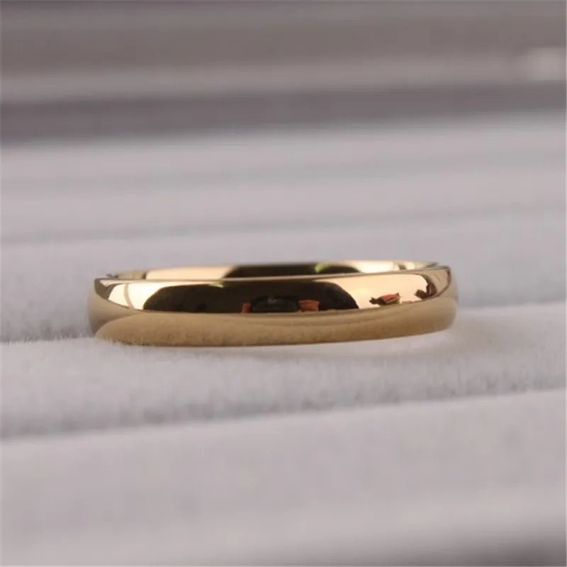 QianBei Mode 4mm Breite Edelstahl Einfache Glatte Kreise Ringe Für Frauen Männer Geschenke Schmuck Größe 7-11