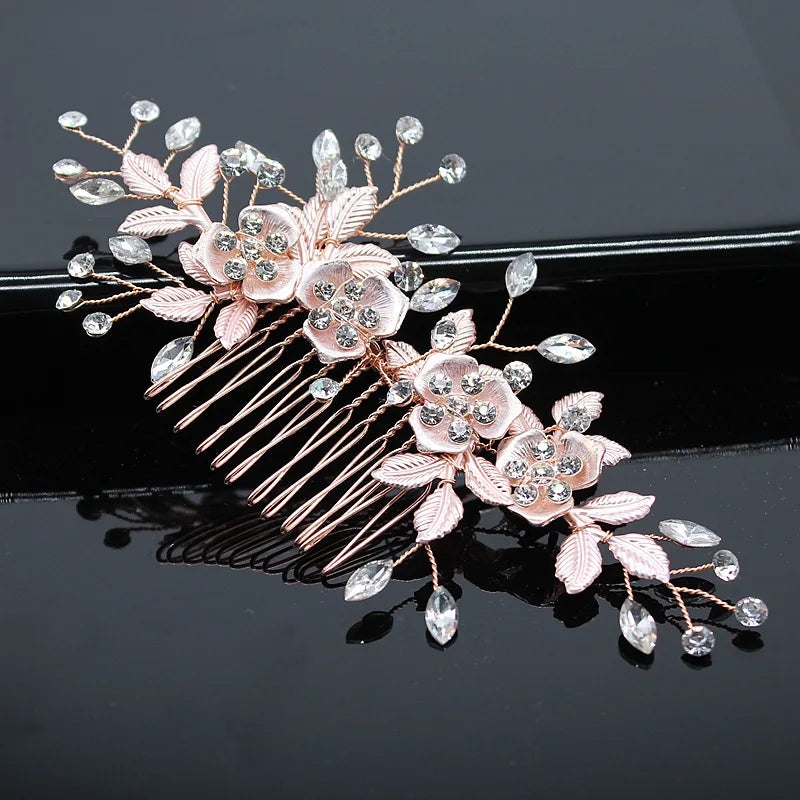 Braut Haar Zubehör Kristall Peals Haar Kämme Hochzeit Haar Clips Zubehör Schmuck Handgemachte Frauen Haar Ornamente Kopfschmuck