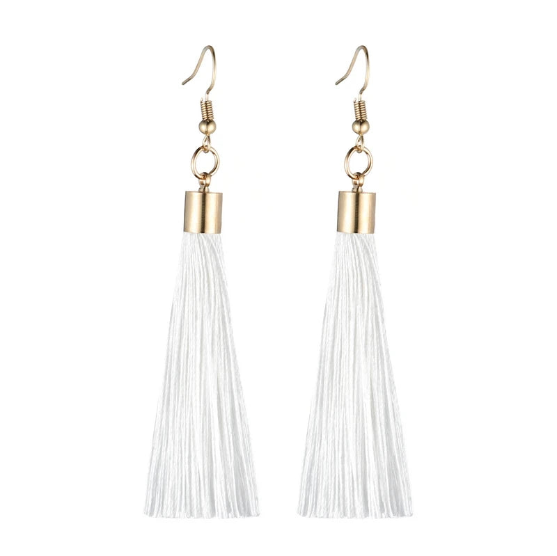 LOVBEAFAS Fringe Quaste Ohrringe Für Frauen Gold Farbe Vintage Lange Tropfen Baumeln Ohrringe Mode Hochzeit Schmuck Party Geschenk