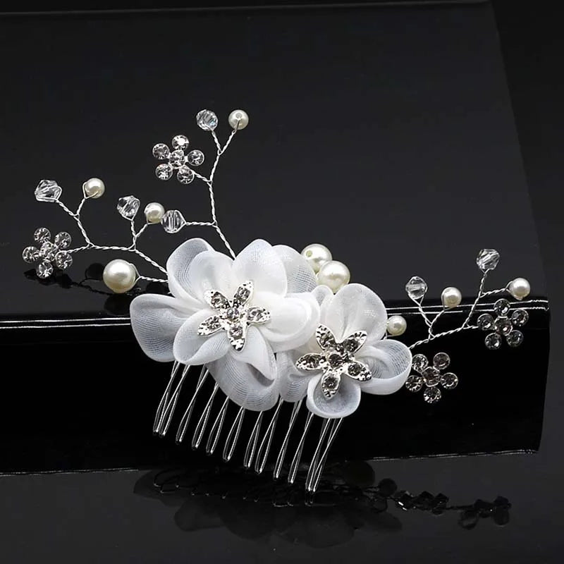 Braut Haar Zubehör Kristall Peals Haar Kämme Hochzeit Haar Clips Zubehör Schmuck Handgemachte Frauen Haar Ornamente Kopfschmuck