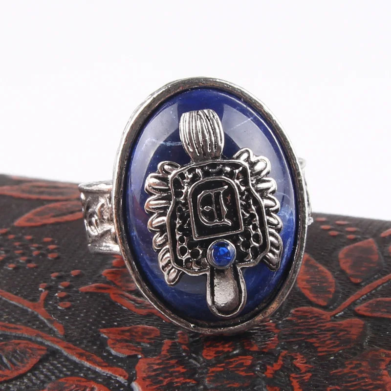 The Vampire Diaries Ring Neue Mode Punk Blau Emaille Ring Für Frauen Männer Mode Schmuck Zubehör 6D3008