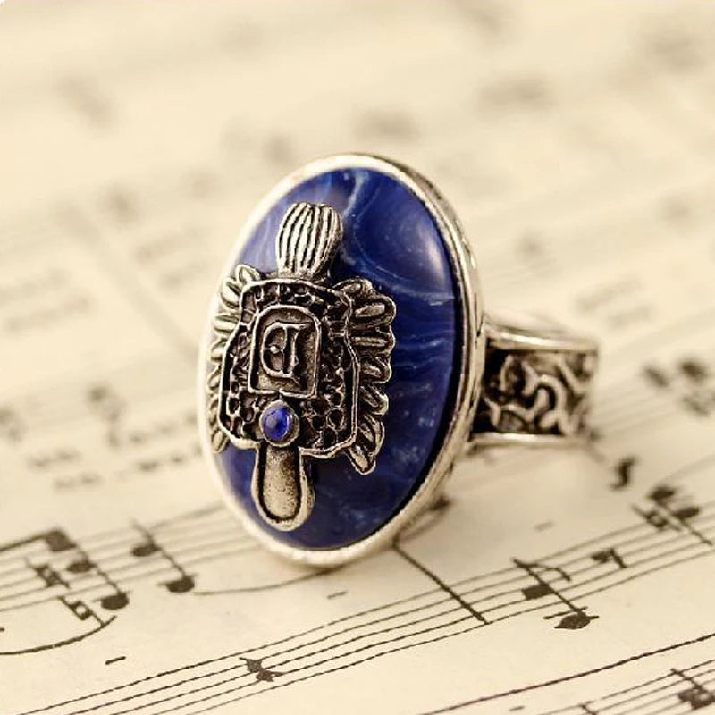 The Vampire Diaries Ring Neue Mode Punk Blau Emaille Ring Für Frauen Männer Mode Schmuck Zubehör 6D3008