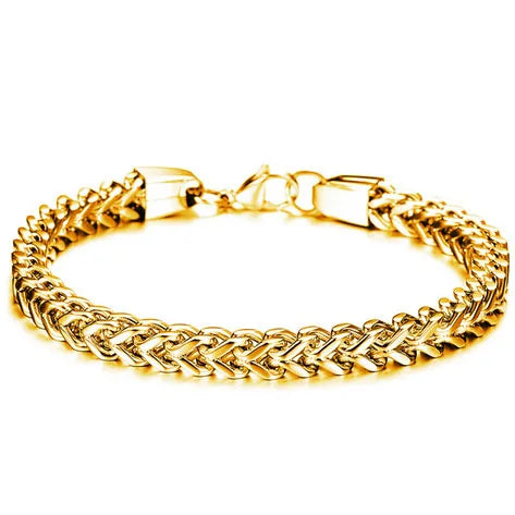 Silber/Gold/Schwarz Edelstahl Handgelenk Kette Armbänder Armreifen Für Männer Männlich Punk Link Schmuck Zubehör Großhandel
