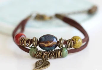 National Wind Restoring Ancient Ways Is The High Temperature Glaze Keramik handgefertigte Schmuckstücke Damenmode-Armbänder # 1077