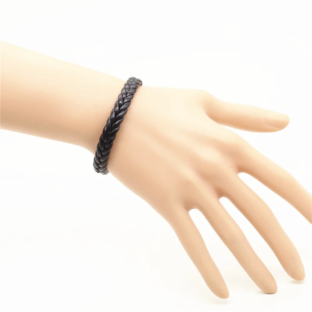 Neue Ankunft Mode Trendy Handgemachte Schwarz Braun Weben PU Leder Homme Weibliche Frauen Armband männer Männlich Schmuck Zubehör