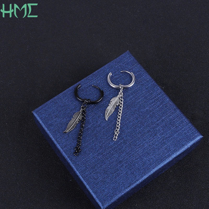 1pc Punk Titan Stahl Quaste Baumeln Ohrringe Ohr Stud Ohr Clip Für Männer Frauen Korea Erklärung Schmuck Exquisite Hip hop Brincos