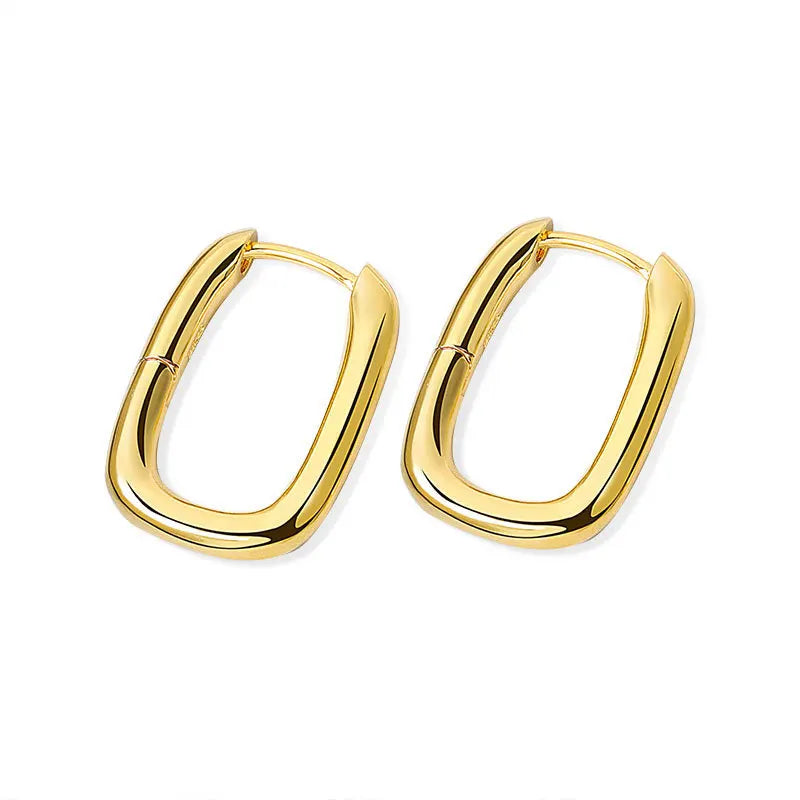 Verhindern Sie Allergien, authentische Ohrringe aus 925er-Sterlingsilber, Charm für Damen, trendiger Schmuck, Vintage, schlicht, O-förmig, Party-Accessoires, Geschenk