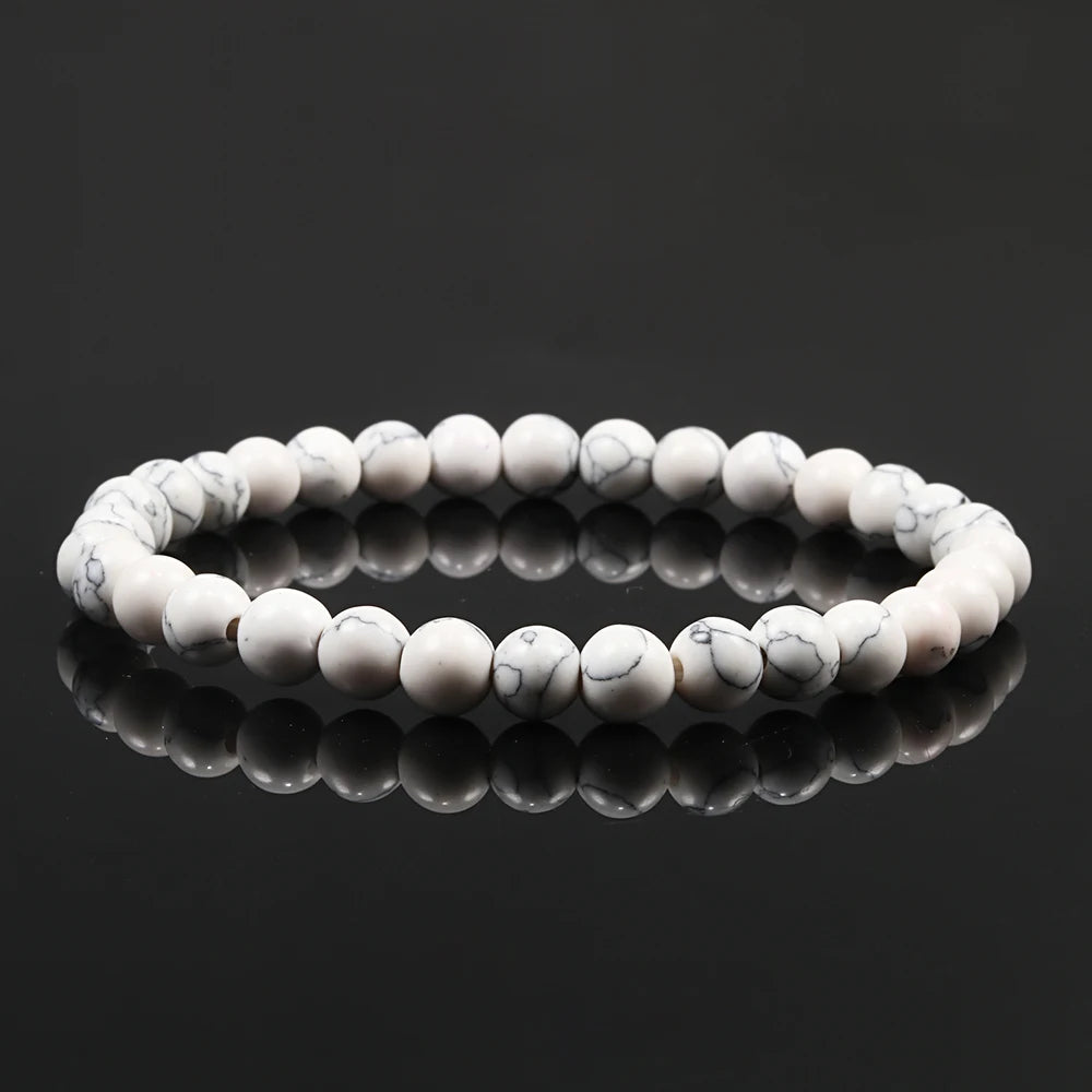 6mm 8mm 10mm Perlen Armband Naturstein Paar Charm Strang Armband Meditation Armreifen Für Frauen Männer beste Freundin Schmuck