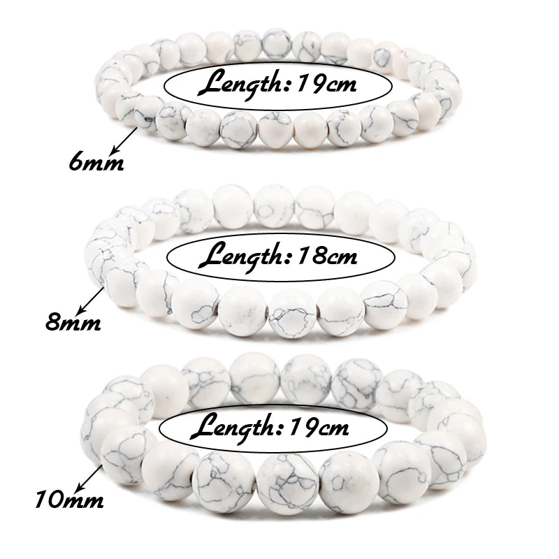 6mm 8mm 10mm Perlen Armband Naturstein Paar Charm Strang Armband Meditation Armreifen Für Frauen Männer beste Freundin Schmuck