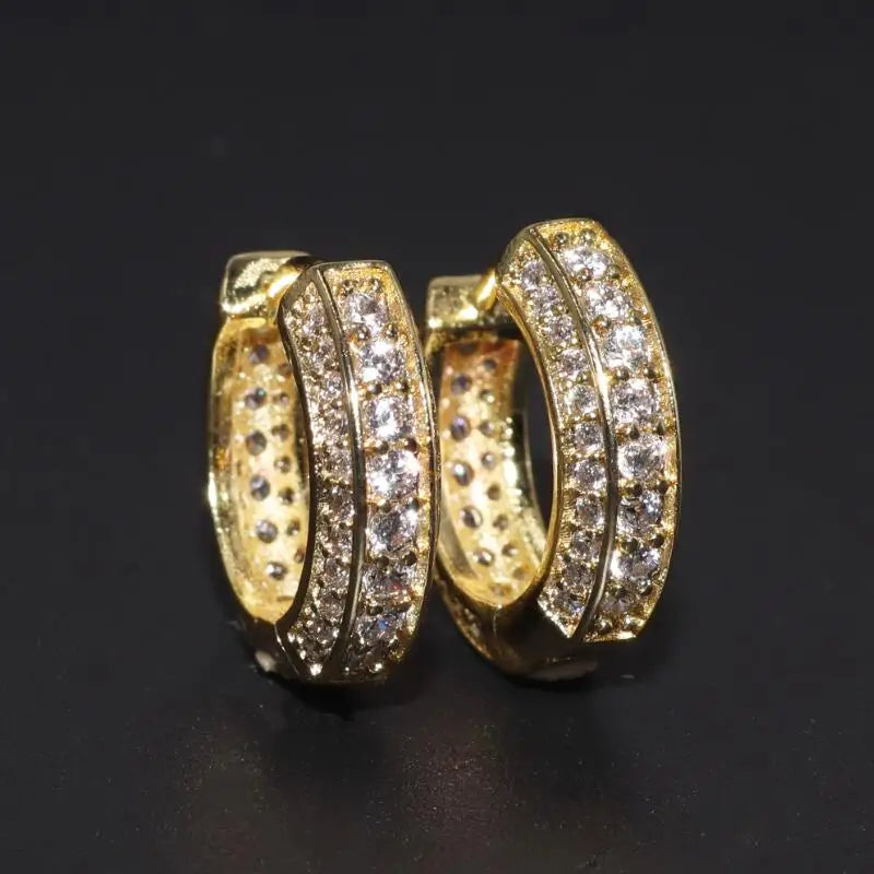 Hochwertiges Hip Hop Zirkonia Xo Buchstaben Anhänger Ohrringe Halskette Set für Männer und Frauen Modetrend Schmuck