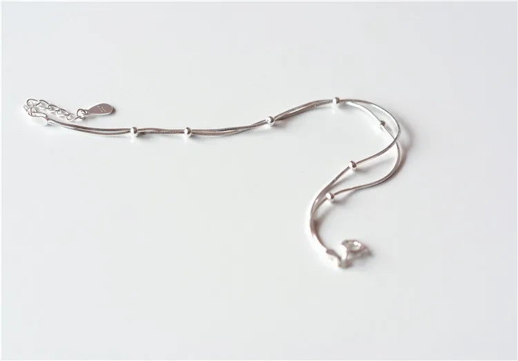Neuer Modeschmuck, schöne Armbänder aus 925er-Sterlingsilber, rotes Herz, einfache Persönlichkeit, süße Armbänder