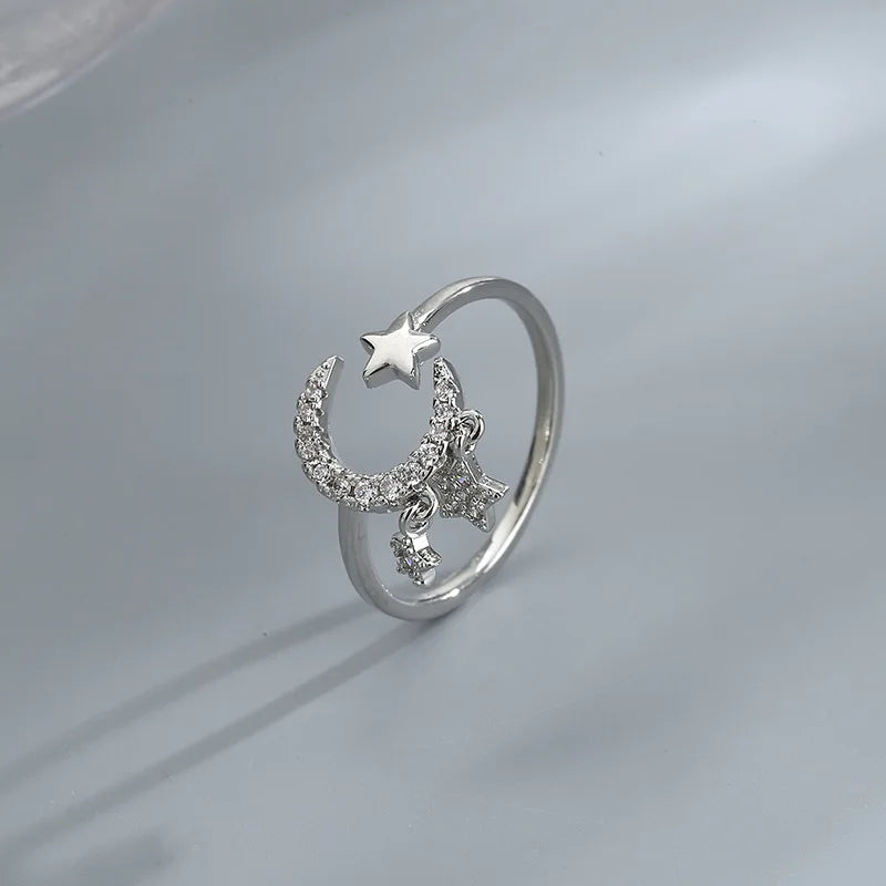 VENTFILLE 925er Silber Mondquaste Öffnung Damenmode Ins Ring