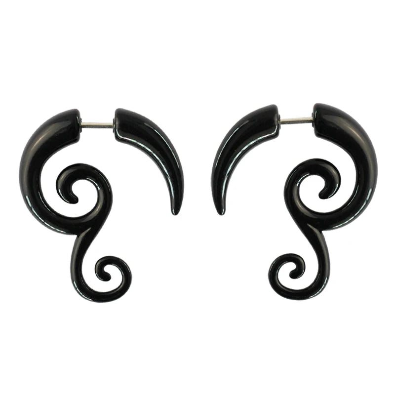 1 Paar Acryl Fake Plug Tunnel Faux Ohr Taper Messgeräte Twist Wing Ohrstecker Cheater Keil Expander Piercing Körperschmuck