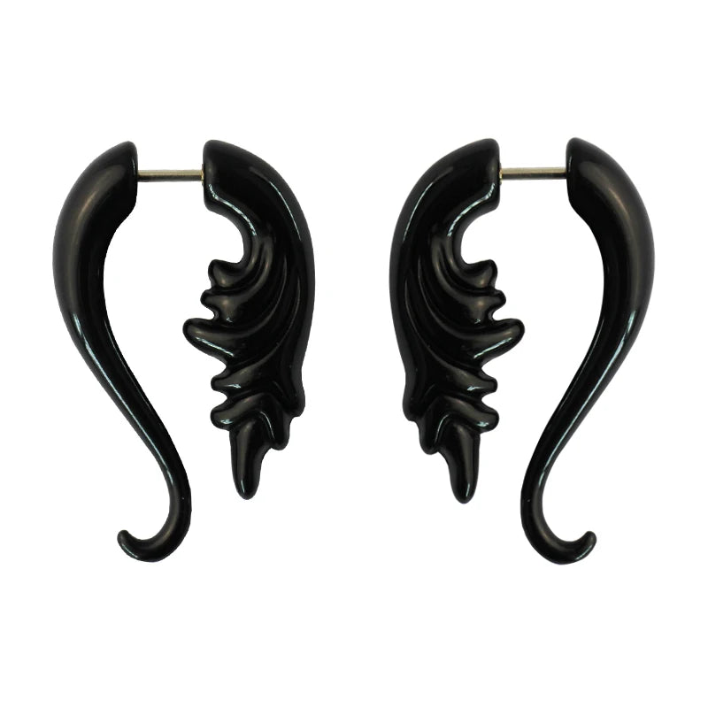 1 Paar Acryl Fake Plug Tunnel Faux Ohr Taper Messgeräte Twist Wing Ohrstecker Cheater Keil Expander Piercing Körperschmuck
