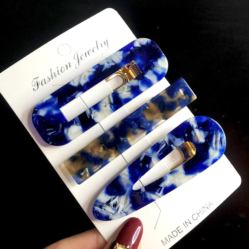 Neue 3 stücke Set Mode Acryl Haar Clip Für Frauen Koreanische Trendy Geometrische Haar Berrettes Mädchen Haar Zubehör Hairgrip Großhandel