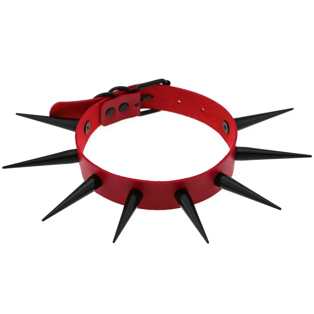 Große lange Spikes Halsband Kühle Punk Halskette für Frauen Männer Metall Halsband Rave Festival Goth Kostüme Schmuck