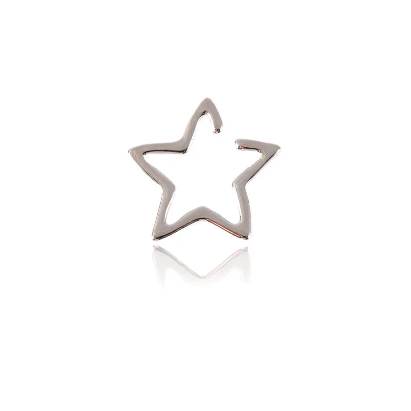 Mädchen Hohle Stern Ohr Manschette Ohrringe Ohrstecker Boho Vintage Gefälschte Knorpel Ohrring Clip Ohrringe Frauen Ohrringe Punk Rock Earcuff