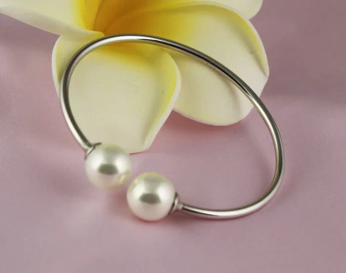 S925 Silber Perle Offenes Armband Für Frauen Perle Armband Valentinstag Geschenk Hochwertige Beliebte Armband