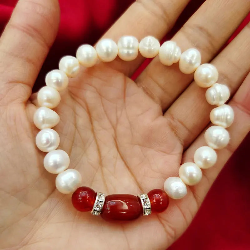 Cellacity achat Armband für Frauen Silber 925 Schmuck Edelsteine Natürliche Süßwasser Perle Weibliche Jahrestag Geschenk Großhandel