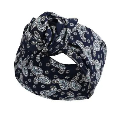 2022 neue Mode Frauen falten Eisendraht Stirnband böhmischen Mädchen Kreuz Turban Bandanas drucken Haar bänder Haarschmuck
