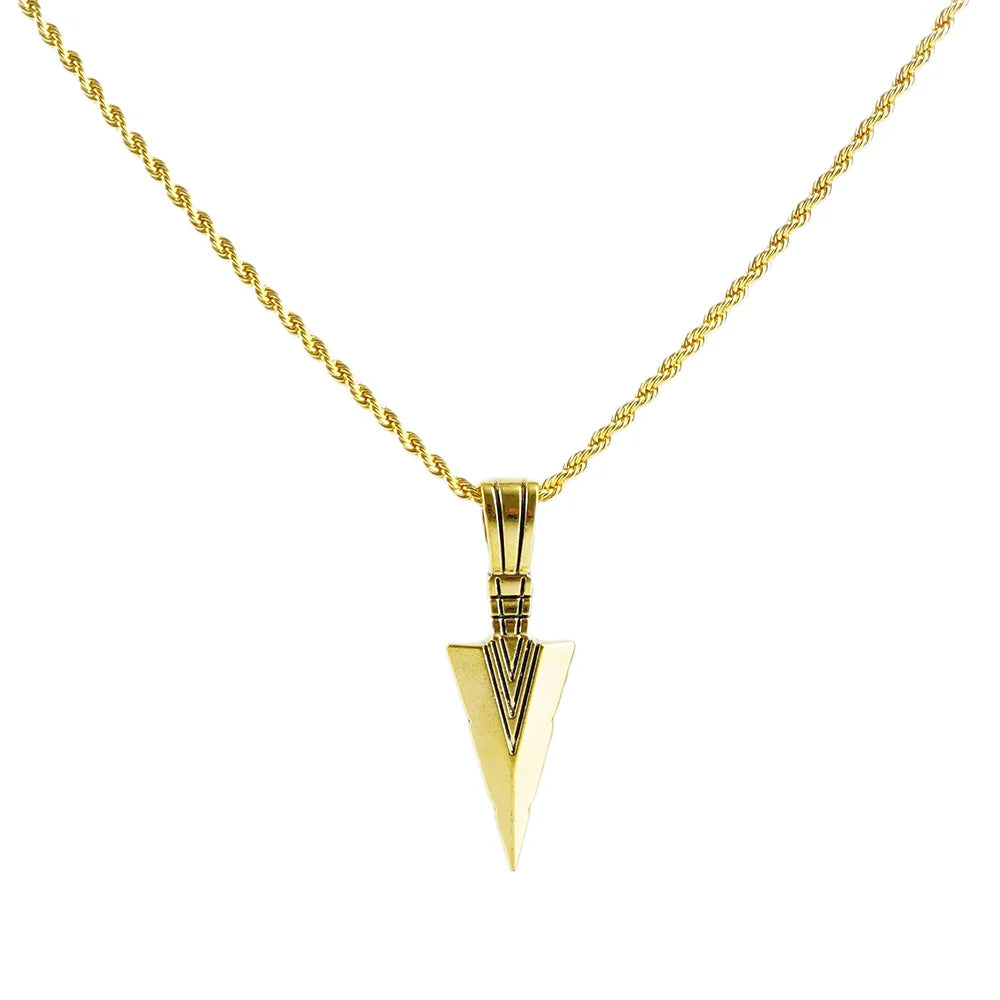 Männer Design Matte Schwarz Lange Halskette Mit Pfeil Anhänger Schmuck Kette Hip Hop Punk Rock Weihnachten Halloween Geschenk Für Männer frauen