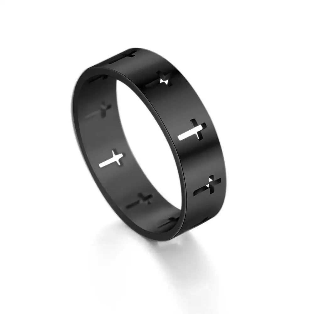 Skyrim Hohlkreuz Herrenring Damen Supernatural Jesus Edelstahl Verlobungsring Paar 2025, Schmuck, Jahrestagsgeschenke