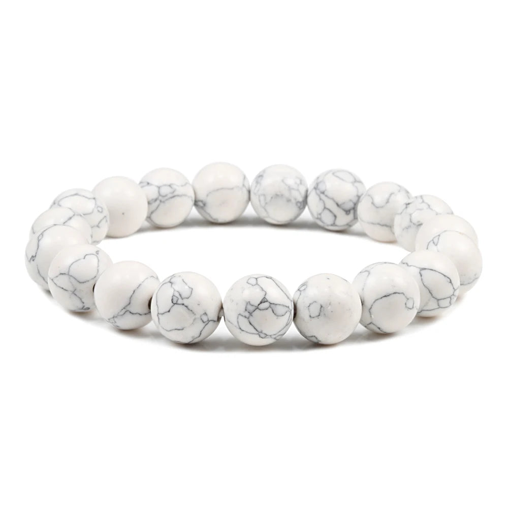 6mm 8mm 10mm Perlen Armband Naturstein Paar Charm Strang Armband Meditation Armreifen Für Frauen Männer beste Freundin Schmuck