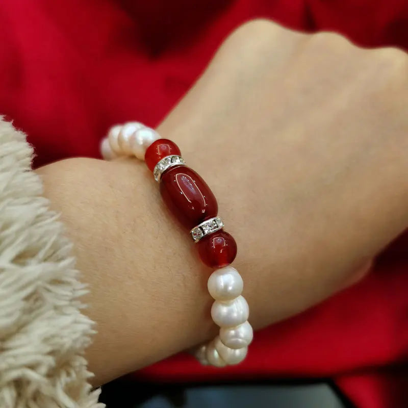 Cellacity achat Armband für Frauen Silber 925 Schmuck Edelsteine Natürliche Süßwasser Perle Weibliche Jahrestag Geschenk Großhandel