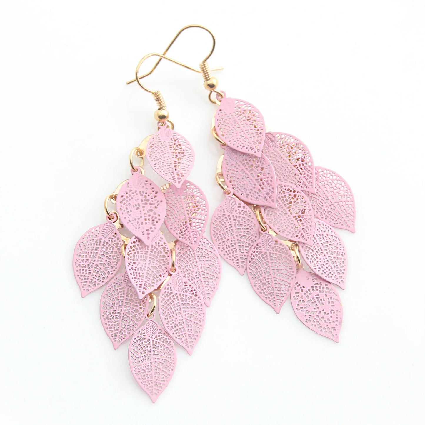 8 jahreszeiten Mode Vintage Tropfen Ohrringe Blatt Bunte Feder Anhänger Quaste Für Frauen Ohrringe Zubehör Schmuck 2022 Trend