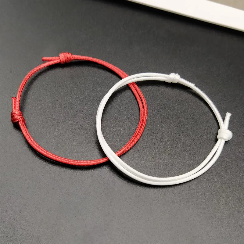 2020 mode Seil Glück Armband Für Männer Frauen Einfache Rot Schwarz Farbe Einstellbare Hand Schmuck Geschenk Für Freund Großhandel Schmuck