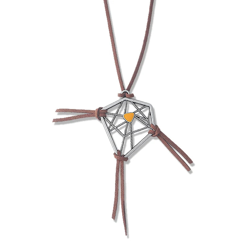 Spiel Death Stranding Dreamcatcher Halskette Sam's Dream Catcher Anhänger Leder Kette Halskette Für Frauen Männer Amulett Schmuck Geschenk