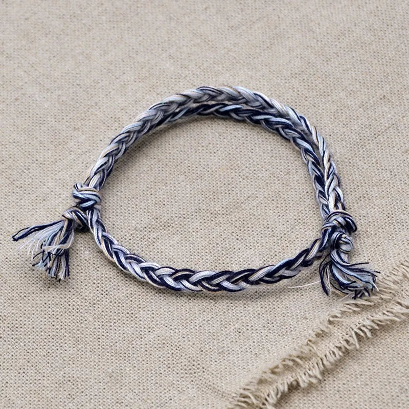 13 arten Böhmischen Einfache Feste Farbe Hand-Made Woven Armband Sonnenschein Strand Göttin Glück Seil Paar Armbänder Großhandel