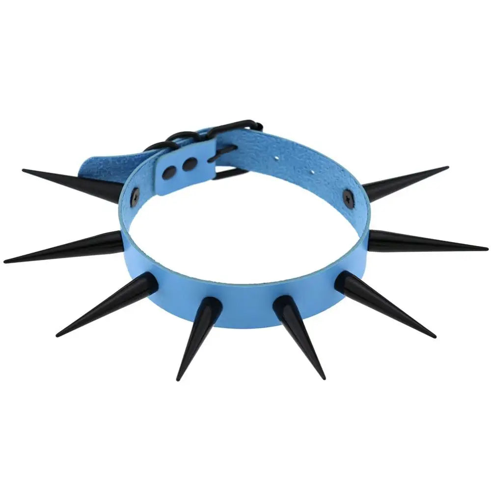 Große lange Spikes Halsband Kühle Punk Halskette für Frauen Männer Metall Halsband Rave Festival Goth Kostüme Schmuck